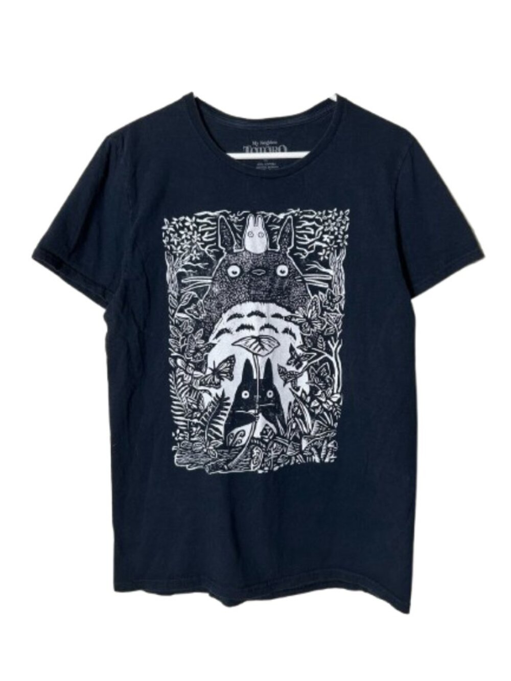 My Neighbor Totoro black short sleeve graphic tee unisex M